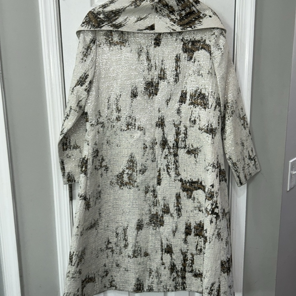 Stunning metallic sheen Dorinda Clark- Cole Rose Collection jacket Size 12 - Picture 4 of 5